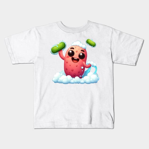 The bacterium bathes Kids T-Shirt by DorianFox